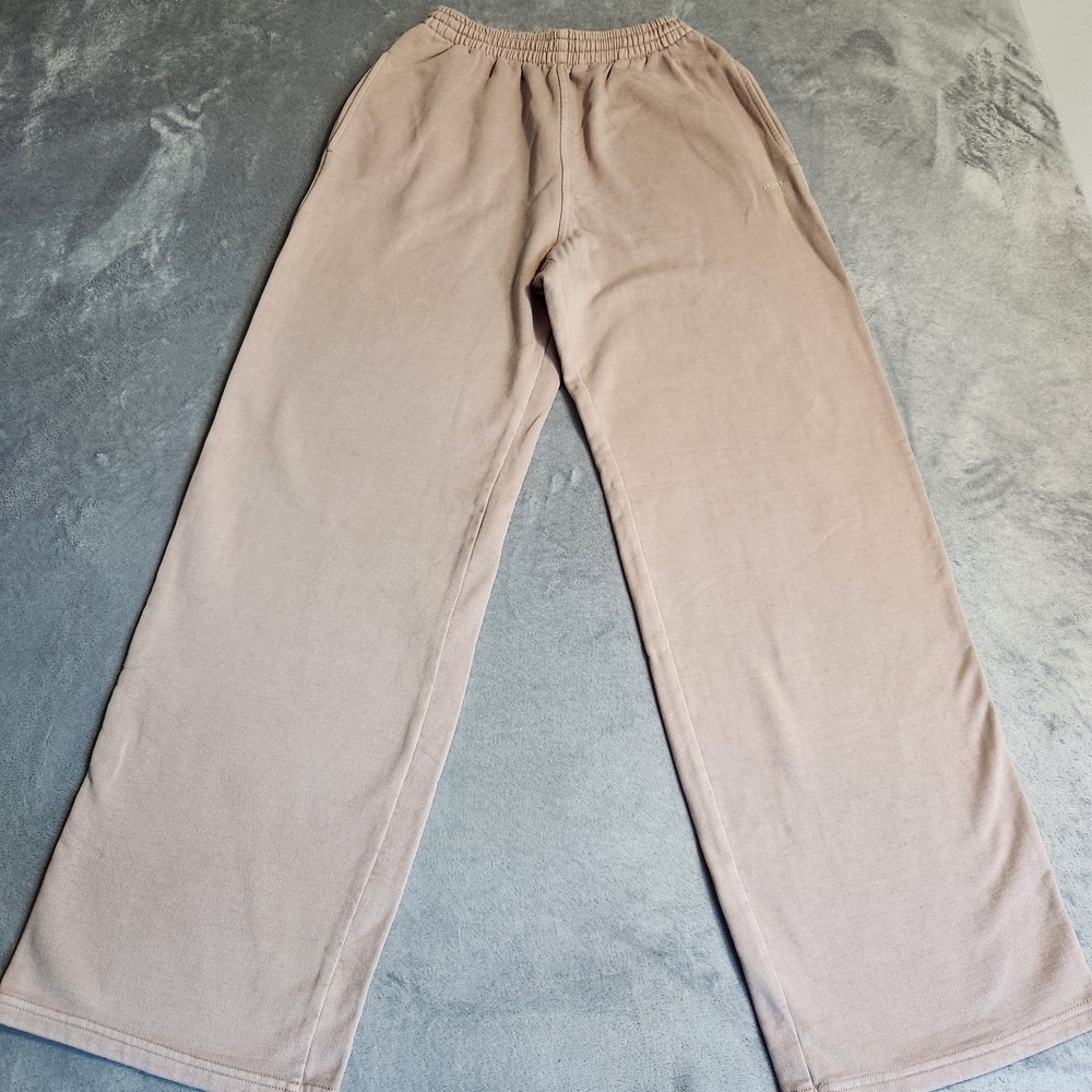 New SKIMS Boyfriend Fleece Sweatpants Light Fawn XS Relaxed Fit Straight Leg